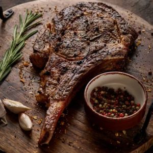 Reverse sear ribeye steak is evenly cooked meat that is tender with juices