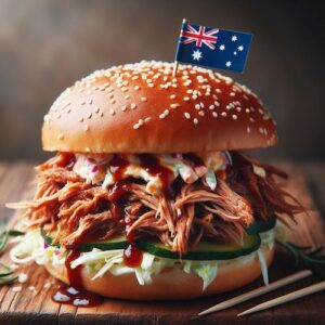Outback pulled pork burger