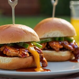 BBQ chicken sliders